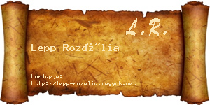 Lepp Rozália névjegykártya