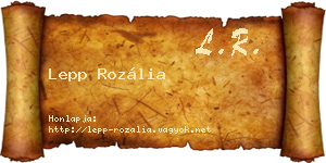 Lepp Rozália névjegykártya
