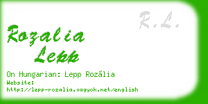 rozalia lepp business card
